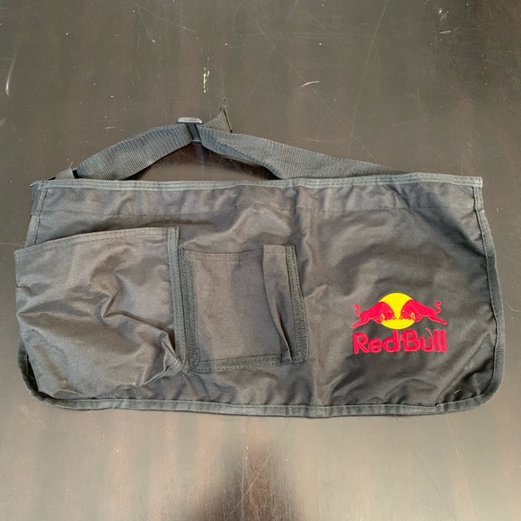 Red Bull Energy Drink Branded Bartender Bar Keep Waitress Waiter Apron Waist Bag - Picture 3 of 6